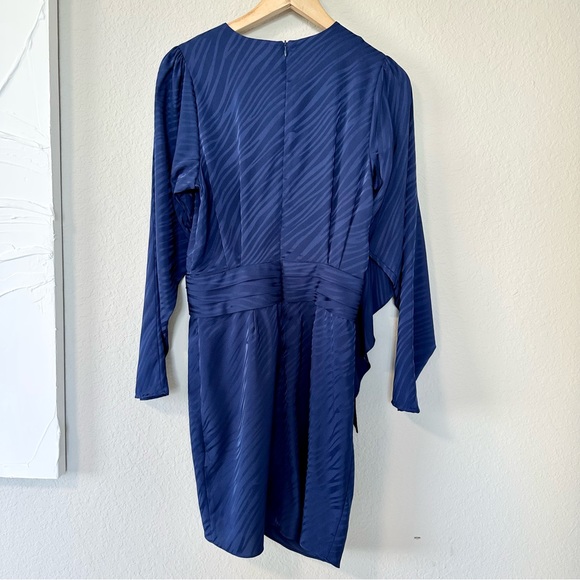 Ronny Kobo Shanaya Drape Mini Dress Navy Zebra - Picture 6 of 12